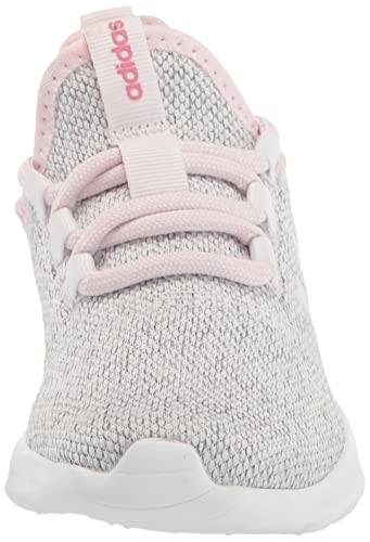 adidas Cloud Foam-Pure Running Shoe, White/White/Clear Pink, 4.5 US Unisex Big Kid