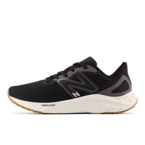 New Balance Women's Fresh Foam Arishi V4 Running Shoe, Black/Light Gold Metallic/Gum 2, 8.5