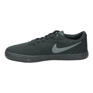 nike men's sb check solarsoft canvas skate shoe black/anthracite 11