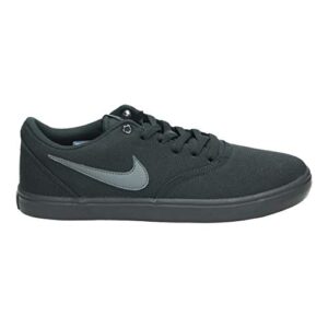 Nike Men's SB Check Solarsoft Canvas Skate Shoe Black/Anthracite 11