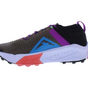 Nike Men's ZoomX Zegama Trail Running Shoe (Ironstone/Vivid Purple/Black/Laser Blue, us_Footwear_Size_System, Adult, Men, Numeric, Medium, Numeric_11_Point_5)