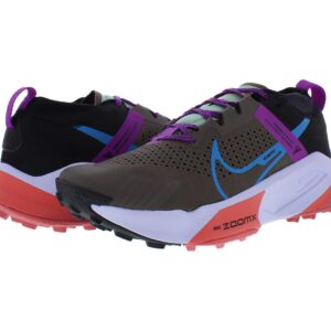 Nike Men's ZoomX Zegama Trail Running Shoe (Ironstone/Vivid Purple/Black/Laser Blue, us_Footwear_Size_System, Adult, Men, Numeric, Medium, Numeric_11_Point_5)