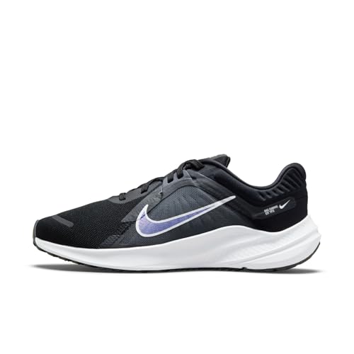 NIKE Women's Quest 5 Sneaker, Black/White-Iron Grey-DK Smoke Grey, 7 UK