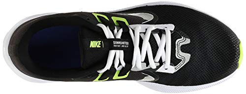 Nike Downshifter 9 Men's Running Shoes, Lightweight Mesh Men's Sneakers, Black/White-Particle Dark Smoke Grey-Ghost Green-Sapphire, 10