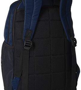 Nike Brasilia Medium Training Nike Backpack for Women and Men with Secure Storage & Water Resistant Coating, Midnight Navy/Black/White