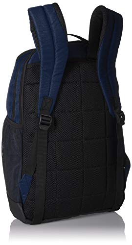 Nike Brasilia Medium Training Nike Backpack for Women and Men with Secure Storage & Water Resistant Coating, Midnight Navy/Black/White