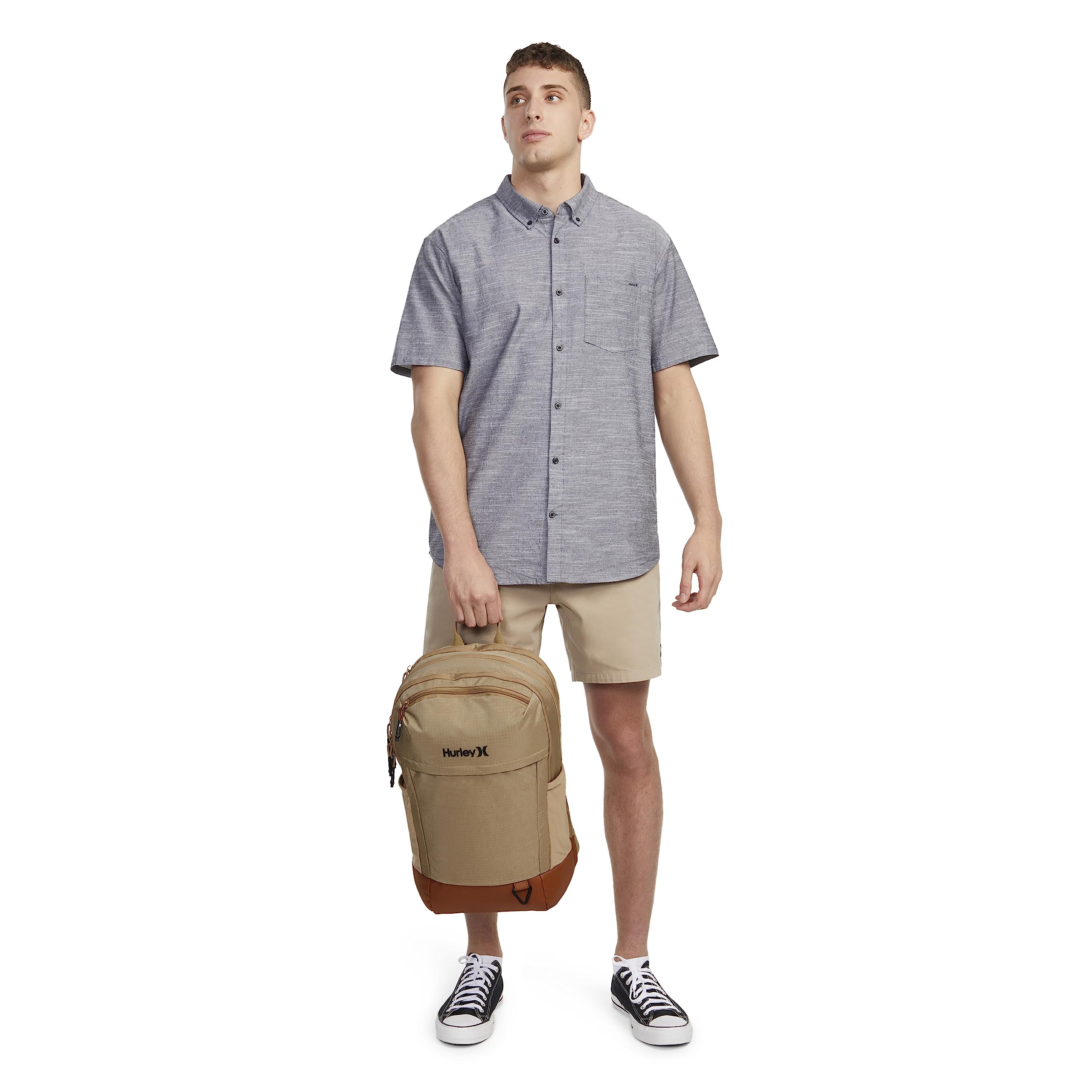 Hurley Mens Classic Backpack, Khaki, One Size