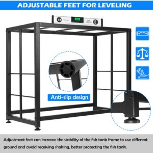 ZOMOFEW Metal Aquarium Stand, 40 Gallon Fish Tank Stand , Double-Layer Detachable Design, Easy To Assemble,Suitable for Home Fish Tank, Landscape Fish Tank And Oceanarium（Tank not included）