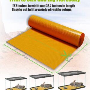 Helidrago Bearded Dragon Tank Accessories, Reptile Substrate Floor, Leopard Gecko Tank Liner Mat for 40 Gallon, 20 Gallon, 50 Gallon,75 Gallon Lizard Tank, Yellow