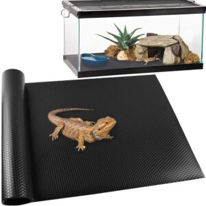 TCYPUHL Reptile Carpet, Reptile Mat, Bearded Dragon, Leopard Gecko Substrate,Bearded Dragon Tank Flooring, Snake,Tortoise Bedding, Bearded Dragon Tank Accessories (18"X 79", 1 PCS Thicker Mat)