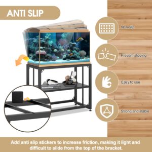 Grehitk Fish Tank Stand, 40 Gallon Aquarium Stand, Metal Aquarium Turtle Tank, Adjustable 2-tier Fish Tank Rack Shelf, Reptile Tank Terrariums Tank Breeder Reptile Tank Stand, Tank not Included