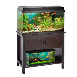 Fish Tank Stand Metal Aquarium Stand with Cabinet Aquarium Turtle Tank 36.6" x 18.9" x 30.7" for 40 Gallon（Aquarium Not Included）