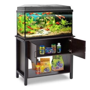 Fish Tank Stand Metal Aquarium Stand with Cabinet Aquarium Turtle Tank 36.6" x 18.9" x 30.7" for 40 Gallon（Aquarium Not Included）