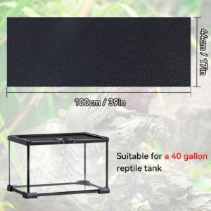 MEWTOGO Reptile Carpet, Bearded Dragon Tank Accessories, Reptile Terrarium Carpet Substrate, Non-Adhesive Durable Reptile Mat for Leopard Gecko Lizard Snake Tortoise, 17'' x 39''