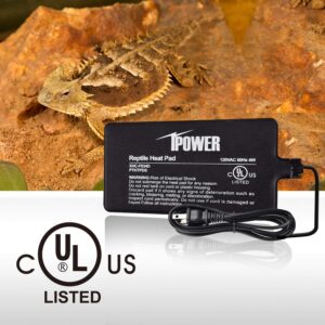 iPower Reptile Heat Pad 4W/8W/16W/24W Under Tank Terrarium Warmer Heating Mat and Digital Thermostat Controller for Turtles Lizards Frogs and Other Small Animals, Multi Sizes