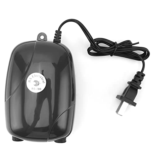 Air Pump for Fish Tank 4. 5L/ min Dual Outlet Quiet Oxygen Aerator Pump with 2 Air Stones for 5-40 Gallons Fish Tank