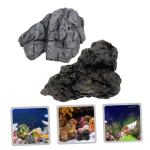 Yardwe 8 Pcs Reptile Box Backdrop Fish Tank Stones Gravels Aquarium Supplies Aquarium Rocks Terrarium Gravel Bulk Stone Landscaping Rocks Gravel for Fish Tank Landscaping Gravel Decors