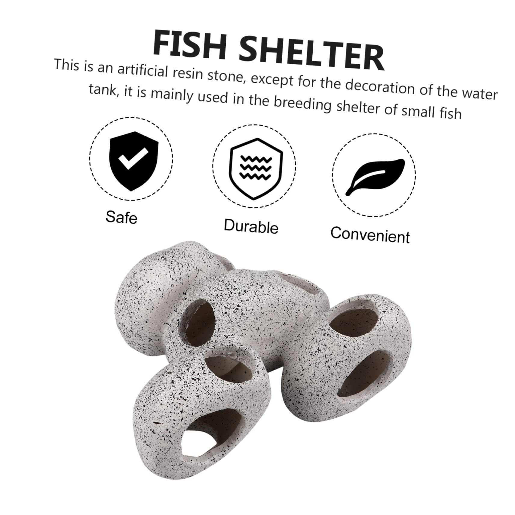 MARMERDO 1pc Simulated Clay Pot Fish Aquarium Decor Fish Shelter Fish Landscape Accessories Aquarium Stone Cave Fish Tank Habitat Resin Stone Aquarium Habitat Fish Tank Stone