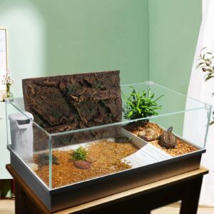 Hemobllo Terrarium Background - Reptile Tank Background 3D Rock Reptile Backdrop Resin Wall Decor Terrarium Decor Accessories Background for Reptiles Tank, Random Color