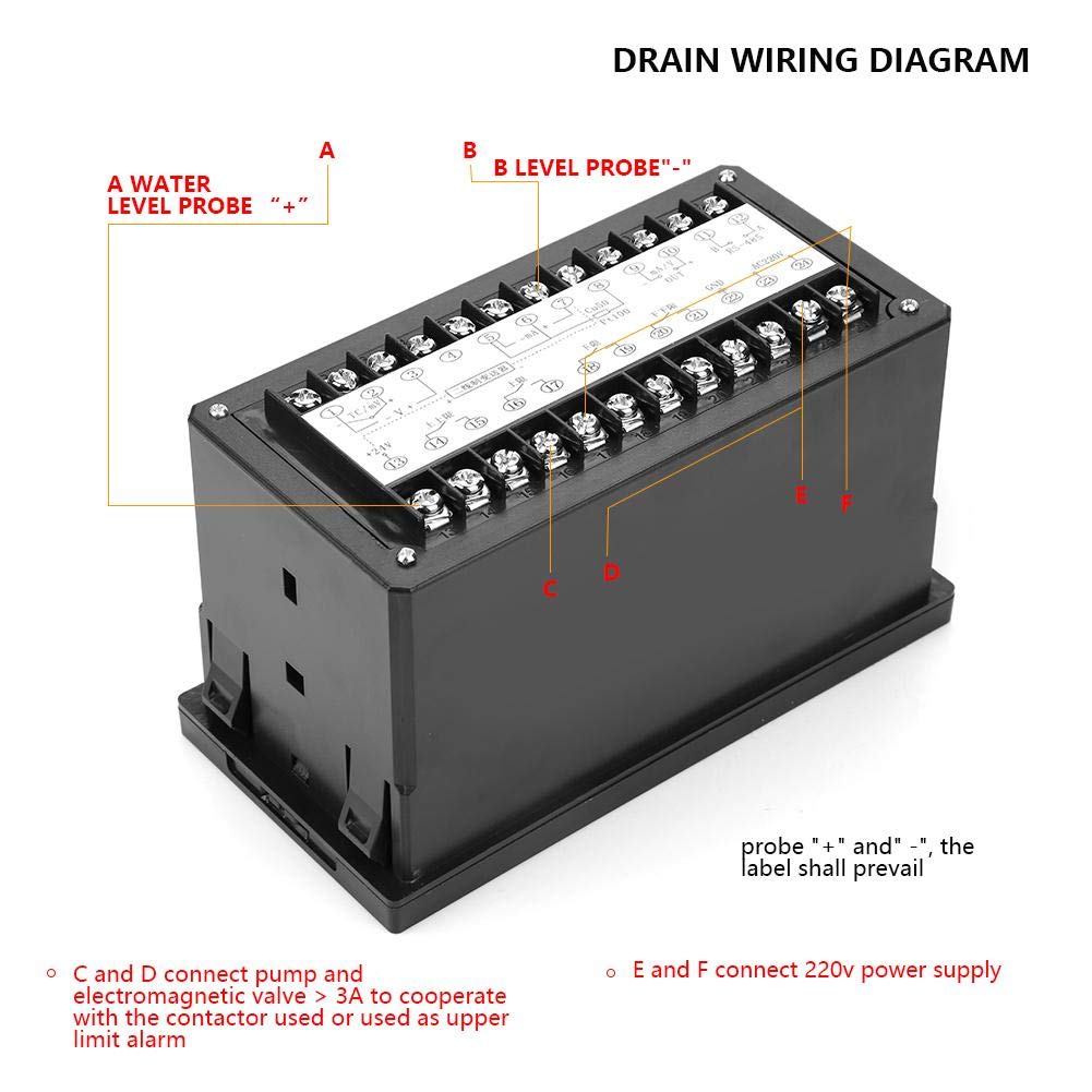 Level Meter Sensor Water Depth Level Display Meter Intelligent Pressure Controller Light Column Display 4-20MA Level Transmitter Liquid