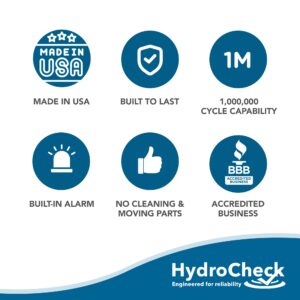 HydroCheck HC6000v2 Sump Pump Float Switch: Hi-Lo Sensors, Built-in Alarms | Versatile, No Cleaning & No Moving Parts,Prevents Flooding in Basements, Pools, and More! Proudly Made in USA