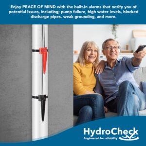 HydroCheck HC6000v2 Sump Pump Float Switch: Hi-Lo Sensors, Built-in Alarms | Versatile, No Cleaning & No Moving Parts,Prevents Flooding in Basements, Pools, and More! Proudly Made in USA