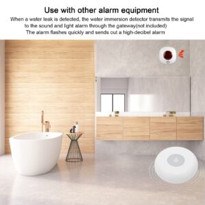 Water Leak Detector for Zigbee, Intelligent Wireless Water Alarm, Water Sensor Overflow Flood Leakage Alerts for Tuya, Linkage Alarm for Kitchen Living Room