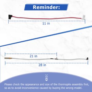 Upgrade 100112328 21" Thermopile Assembly for Gas Water Heater, 750 Millivolt Thermopile Replacement Kit Compatible with Reliance, Whirlpool, A.O.Smith, Kenmore, State, American Water Heater