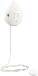 moen flo smart water leak detector, water sensor alarm for home, 1-pack, white, 920-004