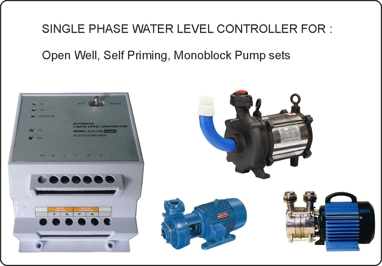 Automatic Water Level Controller, Water Level Sensor (for Mono Block Pump Sets/Operated by Switch/Mcb)