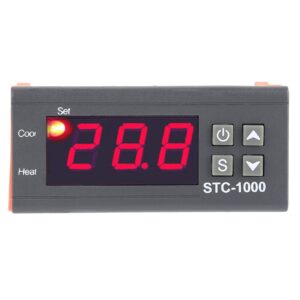 Digital Temperature Controller, Temp Sensor Electric Centigrade Thermostat Control Switch for Incubator Brooder Refrigerator Fermenter Home Brewing Fermentation Reptile Aquarium 110 220V