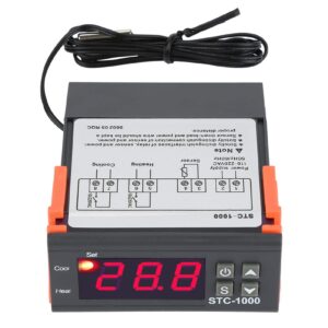 Digital Temperature Controller, Temp Sensor Electric Centigrade Thermostat Control Switch for Incubator Brooder Refrigerator Fermenter Home Brewing Fermentation Reptile Aquarium 110 220V