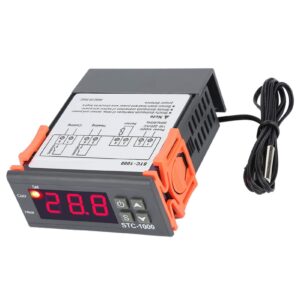 Digital Temperature Controller, Temp Sensor Electric Centigrade Thermostat Control Switch for Incubator Brooder Refrigerator Fermenter Home Brewing Fermentation Reptile Aquarium 110 220V