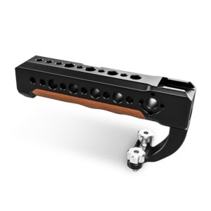 Takerers Top Handle Grip with 3/8" ARRI Locating Pins for Camera Cage Built-in Hex Spanner for DSLR Camera Wooden Grip Compatible with SmallRig Handles Camera Cages Video Rigs