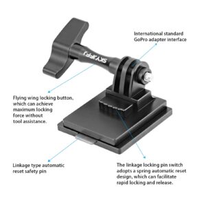 SKYJFFJ Tactical Helmet Quick Release Buckle Adapter Mount for GoPro Hero 12/11/10/9/8, DJI Osmo, AKASO/YI and other action camera accessories