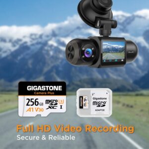 [Gigastone] 256GB Micro SD Card, Camera Plus, GoPro, Action Camera, Sports Camera, High Speed 100MB/s, 4K UHD Video Recording, A1 V30 U3 Class 10, with Adapter