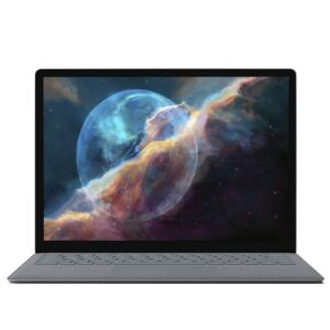 microsoft surface laptop 2, 13.5"" touchscreen notebook, intel core i5-8350u, 16gb ram, 256 gb ssd, backlit keyboard, display(2256 x 1504), cam, wifi, platinum, windows 10 pro(renewed), black