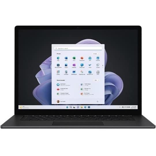 Microsoft Surface Laptop 5 15" Touchscreen Notebook - 2496 x 1664 - Intel Core i7 12th Gen i7-1265U - Intel Evo Platform - 8 GB Total RAM - 512 GB SSD - Matte Black - Intel Chip - Windows 11 Pro