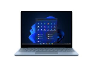 microsoft surface laptop go 2-12.4 inch, windows 11 professional, intel core i5 quad-core, 8gb ram, 256gb ssd, intel iris xe graphics, ideal for office and gaming ice blue - 8qg-00012