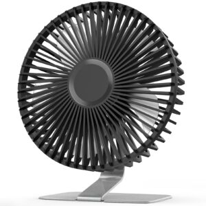 slenpet 6 inch usb desk fan, adjustable tilt, 4 speeds, ultra-quiet, 90rotation, portable, metal base, silver