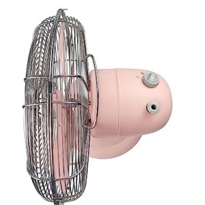 Good Housekeeping All-Metal 12" Retro Table Fan, Pink