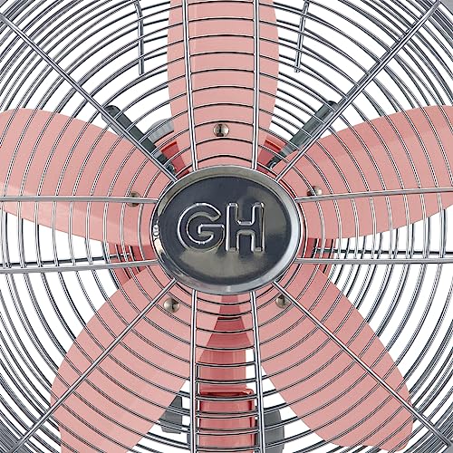 Good Housekeeping All-Metal 12" Retro Table Fan, Pink