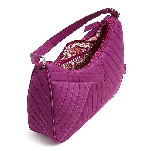 Vera Bradley Cotton Frannie Crescent Crossbody Purse, Dark Raspberry