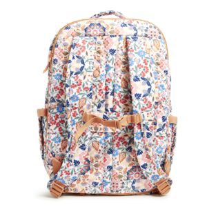 Vera Bradley Women's Cotton Large Travel Backpack Travel Bag, Enchanted Mandala - Recycled Cotton, One Size