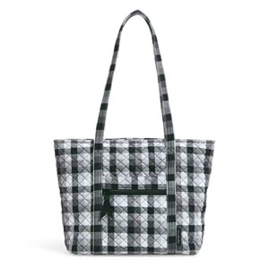 vera bradley women's cotton small vera tote bag, kingbird plaid, one size