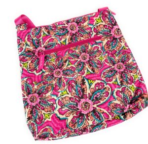 vera bradley lighten up hipster womans crossbody bag handbag sunburst floral