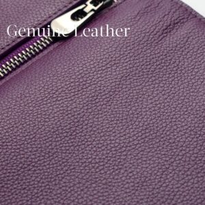 Bveyzi Ultra Slim Thin Leather RFID Blocking Credit Card Holder Bifold Clutch Wallets for Women (Purple)