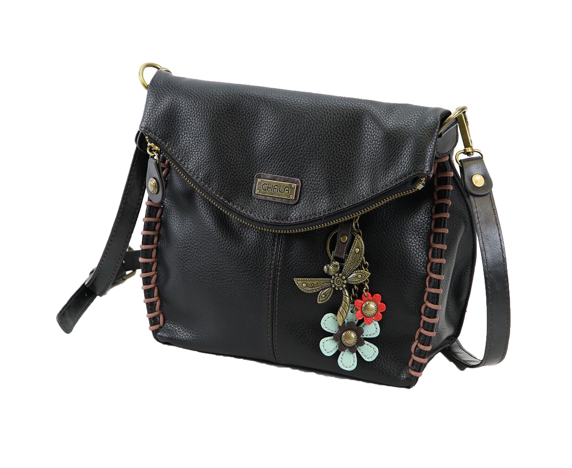 Chala Charming Crossbody Bag with Dragonfly Black