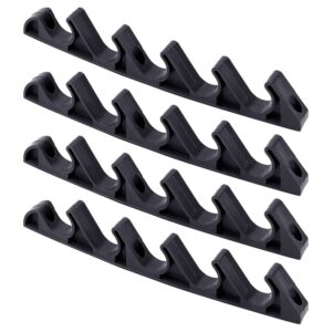 ahandmaker 4 pcs adjustment brackets for chaise, 5 position back support adjuster for outdoor patio lounge, plastic hook hangers, vertical hook rack for recliner parts replacement, black