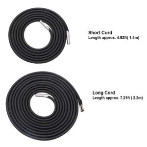 Gloaso Universal Replacement Cords for Zero Gravity Chair, Antigravity Chair Elastic Laces for Lawn Chair Patio Lounge Recliner Chair Repair Oxford Stretch Kit, Black